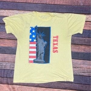 Vintage Single Stitch Travel Statue of LIberty Texas Travel 1980s Tshirt